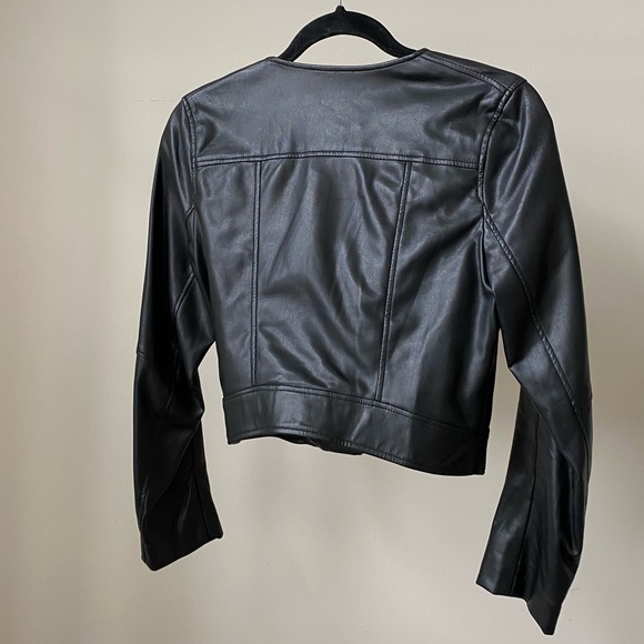 H&M Faux Leather Jacket Size US2 - Picture 2 of 4